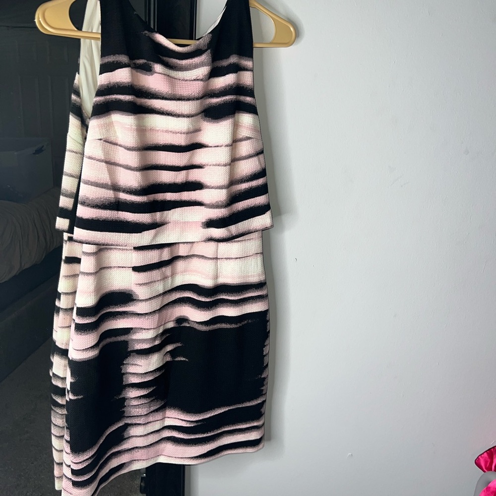 Black and Pink Patterned Dress